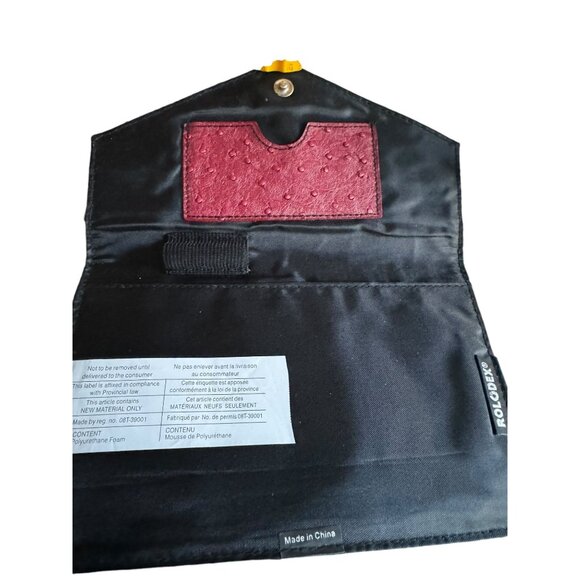 Rolodex Ostrich Faux Leather Business Card Holder & Notepad Portfolio - Picture 8 of 8